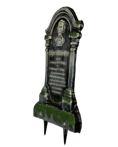 Edgar A. Poe Halloween Grabstein mit Erdspieß 53cm