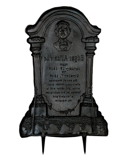 Edgar A. Poe Halloween Grabstein mit Erdspieß 53cm