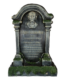 Edgar A. Poe Halloween Grabstein mit Erdspieß 53cm