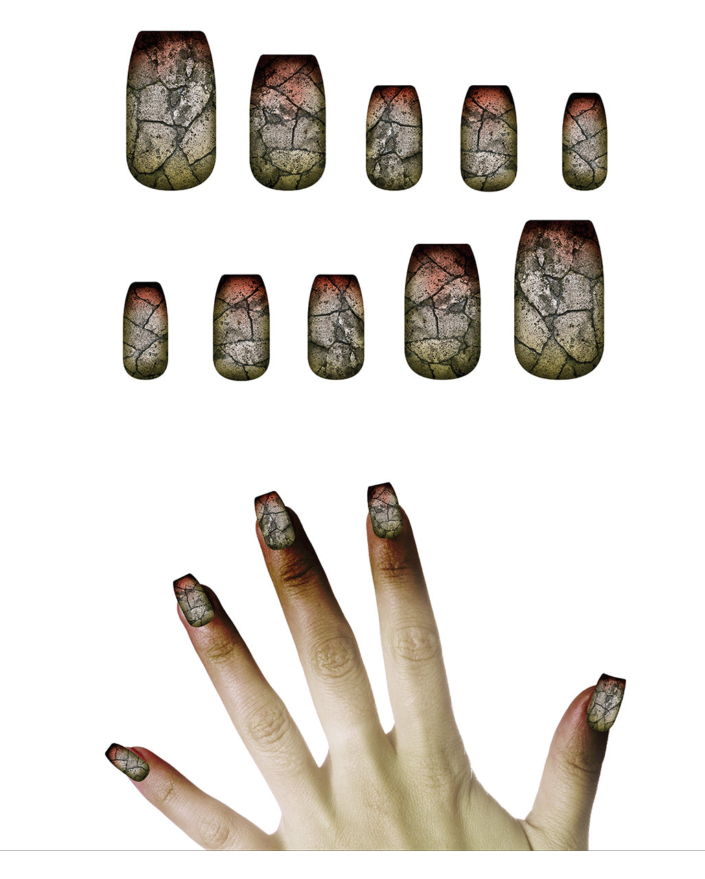 Rissige Zombie Fingernägel 10 St.