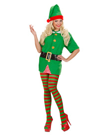 grün-rote Strumpfhose Weihnachtself