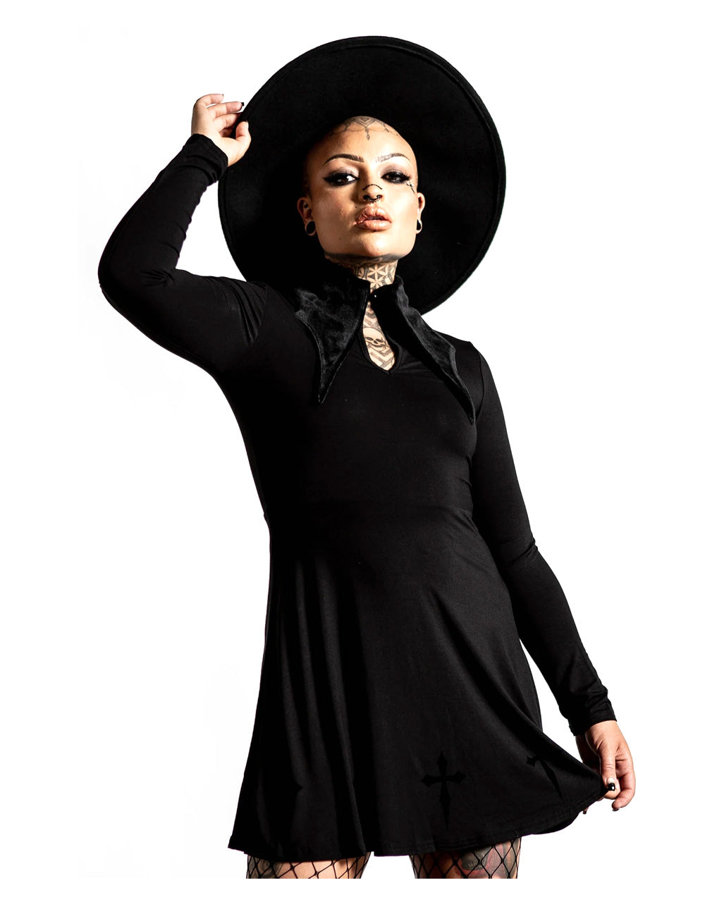 Elissabat Collar Minikleid KILLSTAR