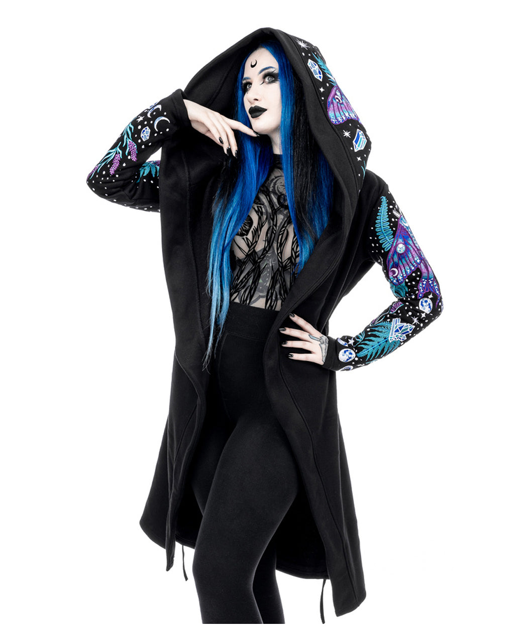 Enchanted Forest Cardigan mit Kapuze