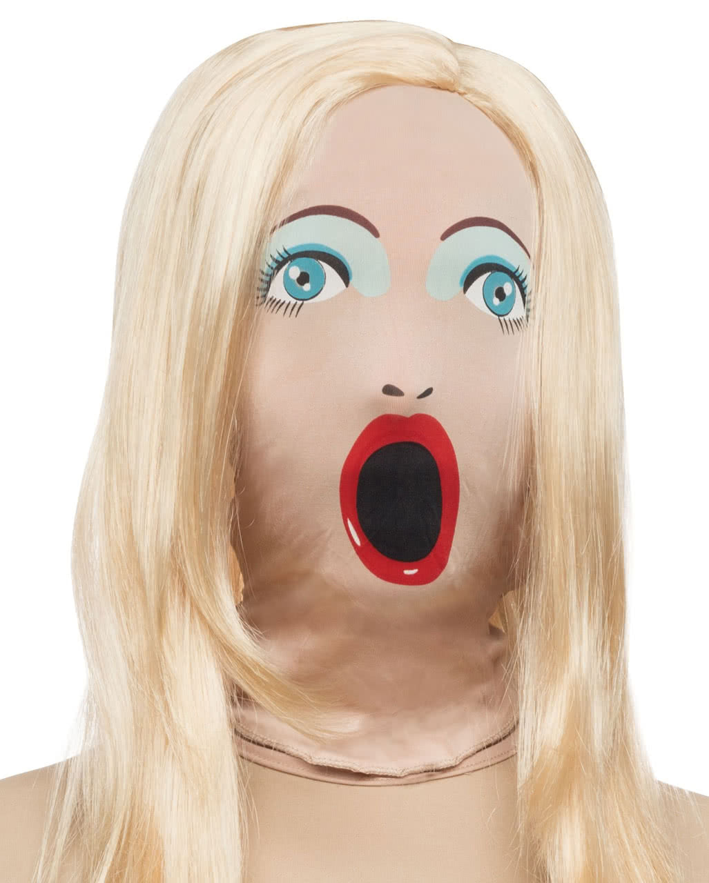 Sexy Doll Maske mit Perücke