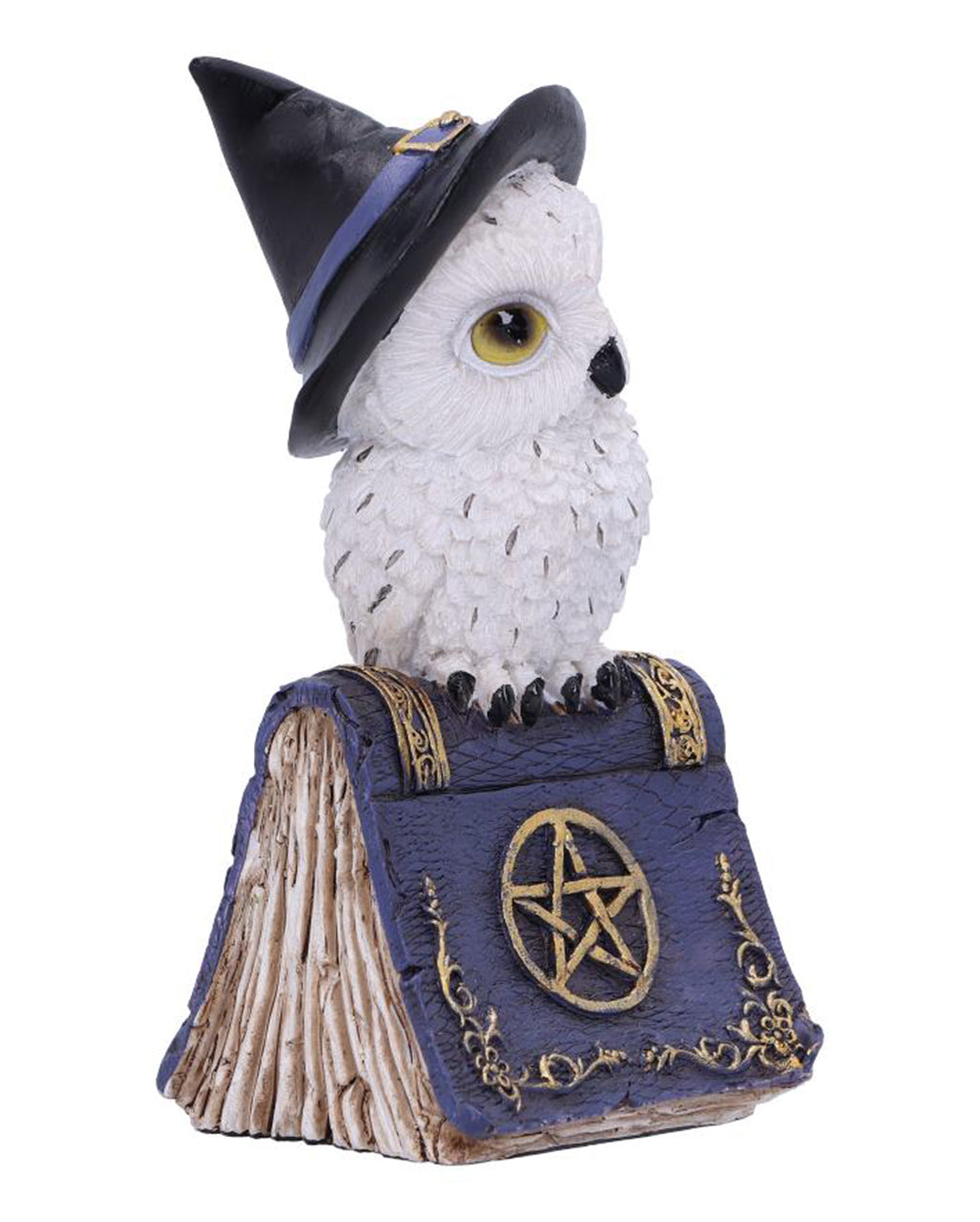 Eule mit Pentagramm Zauberbuch 12,5cm