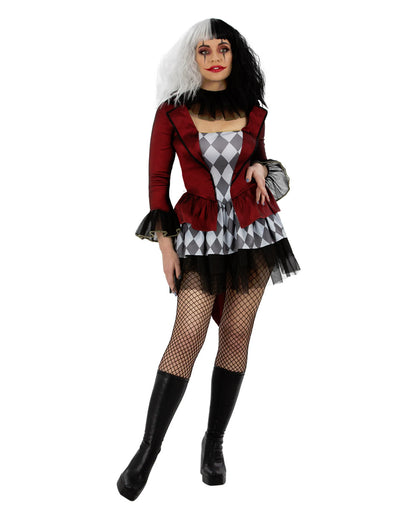 Böser Harlekin Kostüm für Damen