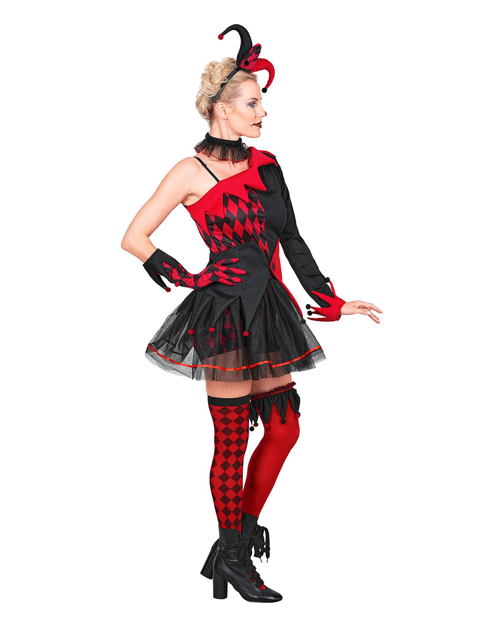 Böser Harlekin Kostüm für Damen