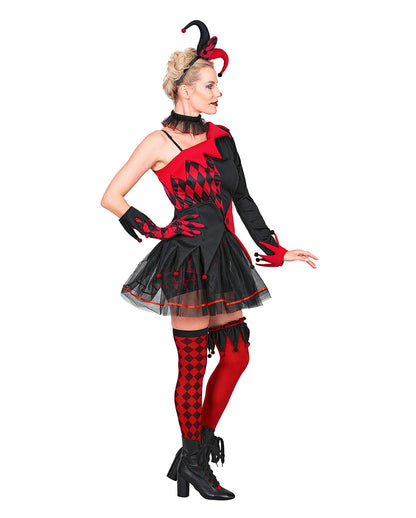 Böser Harlekin Kostüm für Damen