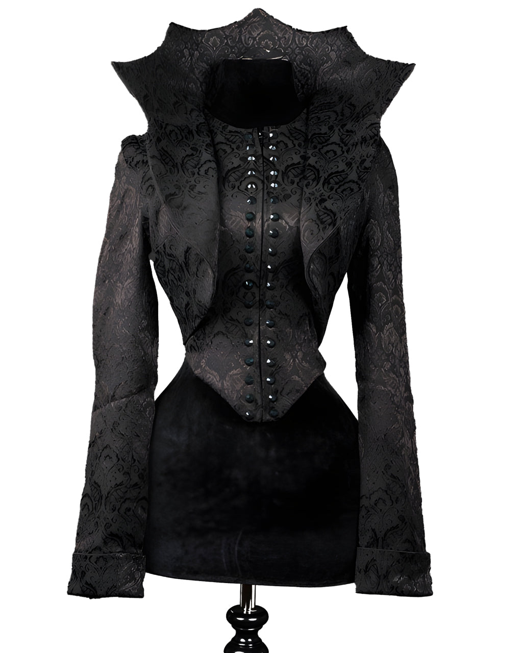 Evil Queen Brokat Jacke mit Stehkragen