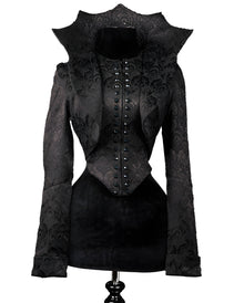 Evil Queen Brokat Jacke mit Stehkragen