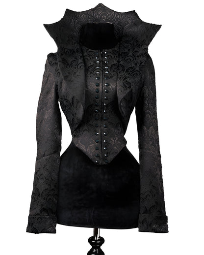 Evil Queen Brokat Jacke mit Stehkragen