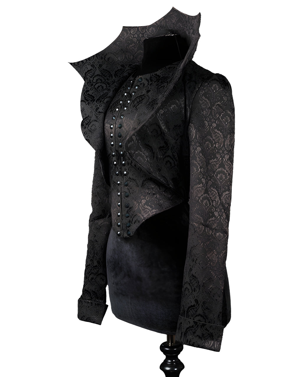 Evil Queen Brokat Jacke mit Stehkragen