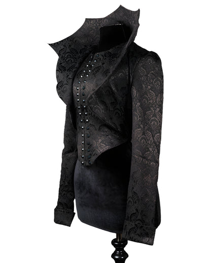 Evil Queen Brokat Jacke mit Stehkragen