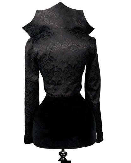 Evil Queen Brokat Jacke mit Stehkragen