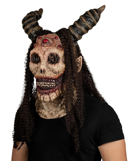 Gehörnte Voodoo Dämon Maske