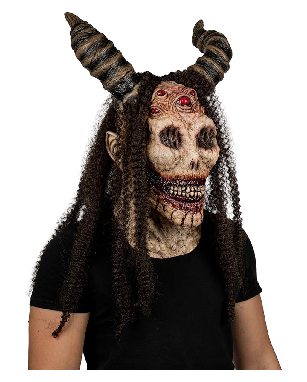 Gehörnte Voodoo Dämon Maske