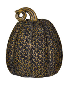 Exquisiter Goldglänzender Kürbis als Tischdeko 19cm