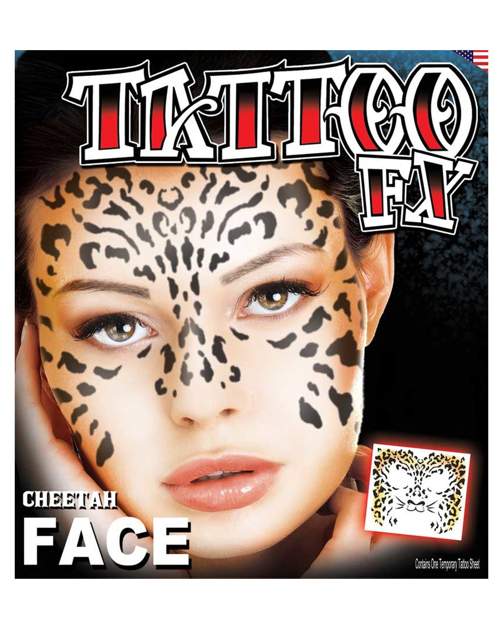 Gesichtstattoo Gepard