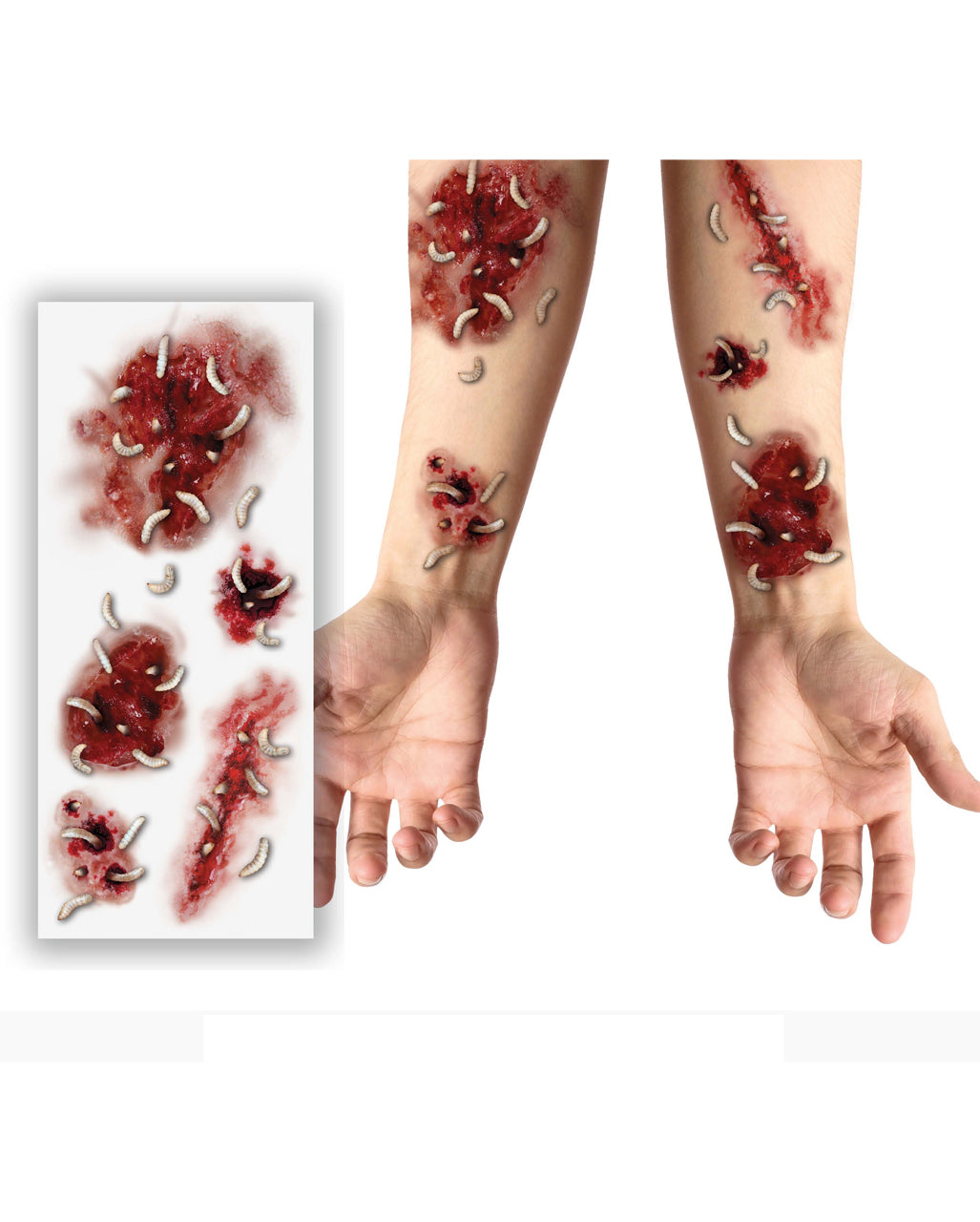 Fäulnis Maden Klebetattoos