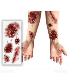 Fäulnis Maden Klebetattoos