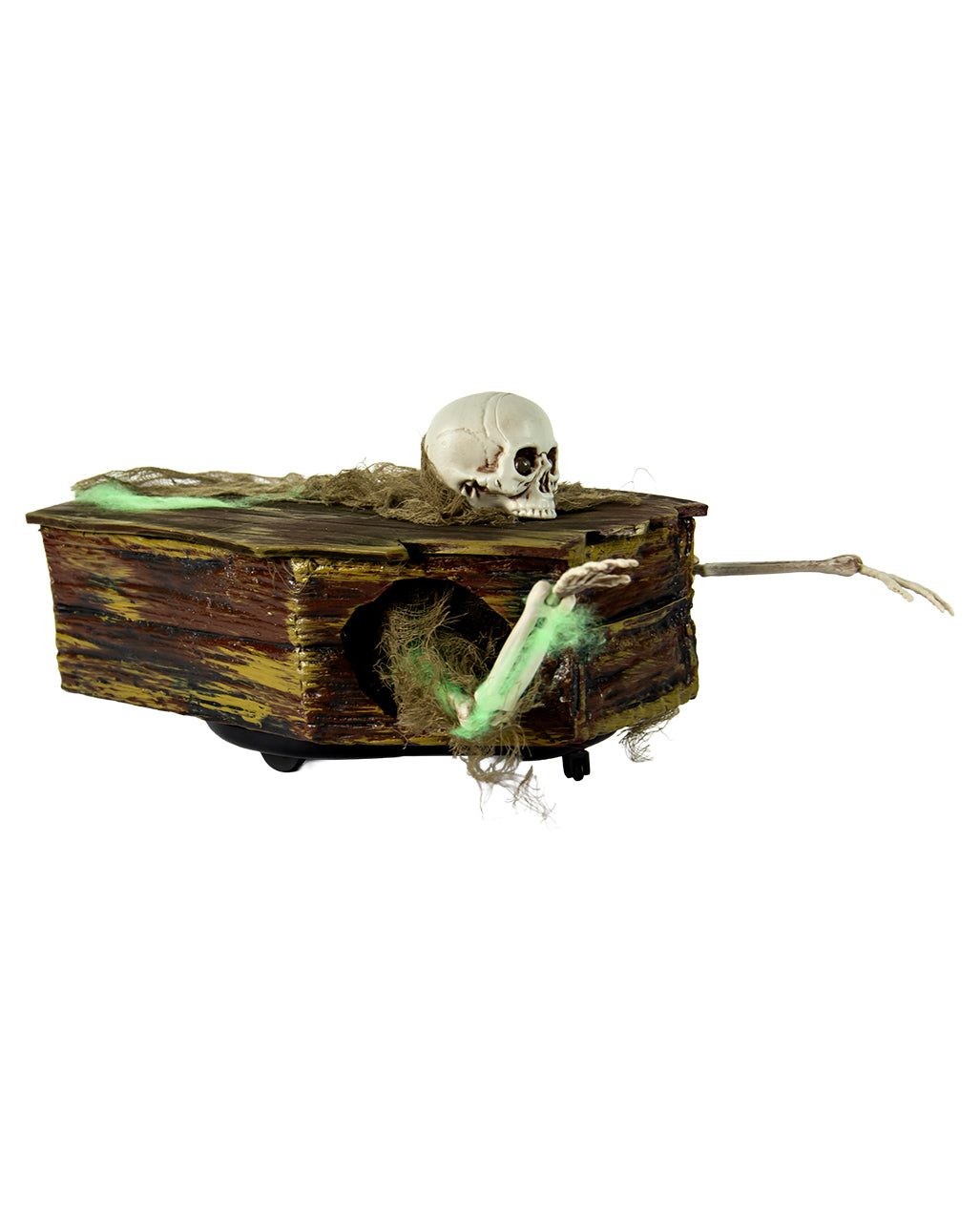 Moving Coffin With Skeleton Animatronic 34cm