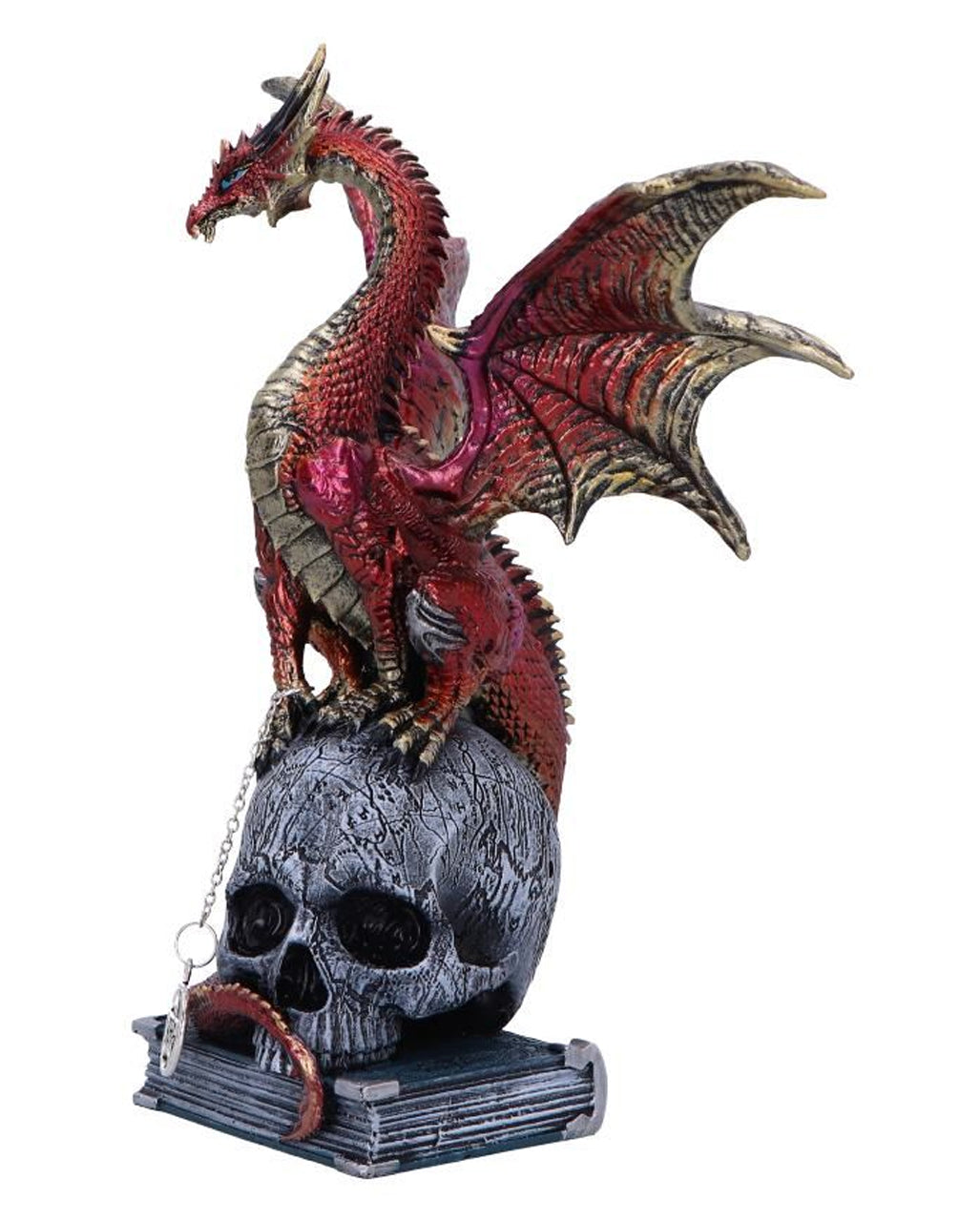 Fate of the World Drache auf Totenkopf Figur 23cm