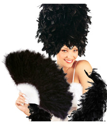 Federfächer Schwarz