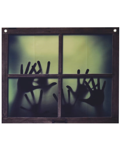 Window With Eerie Shadow Hands Set Of 360x49cm