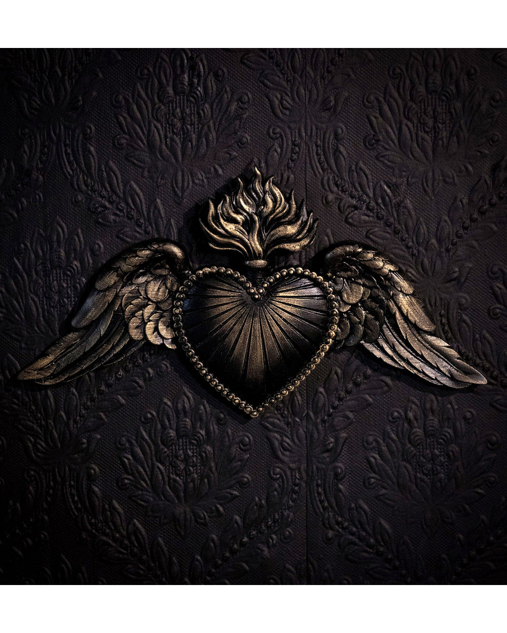 Fervour Heilige Herz mit Flügel Wandtafel 22 x 14cm