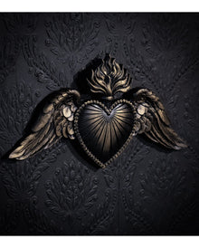 Fervour Winged Sacred Heart Plaque 22 x 14cm