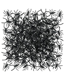 144 Schwarze Halloween Spinnen