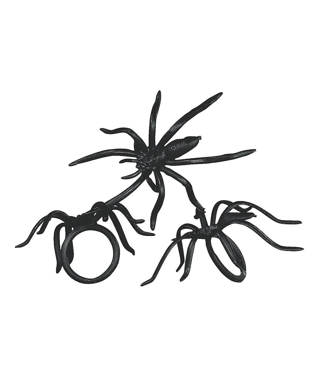 144 Schwarze Halloween Spinnen