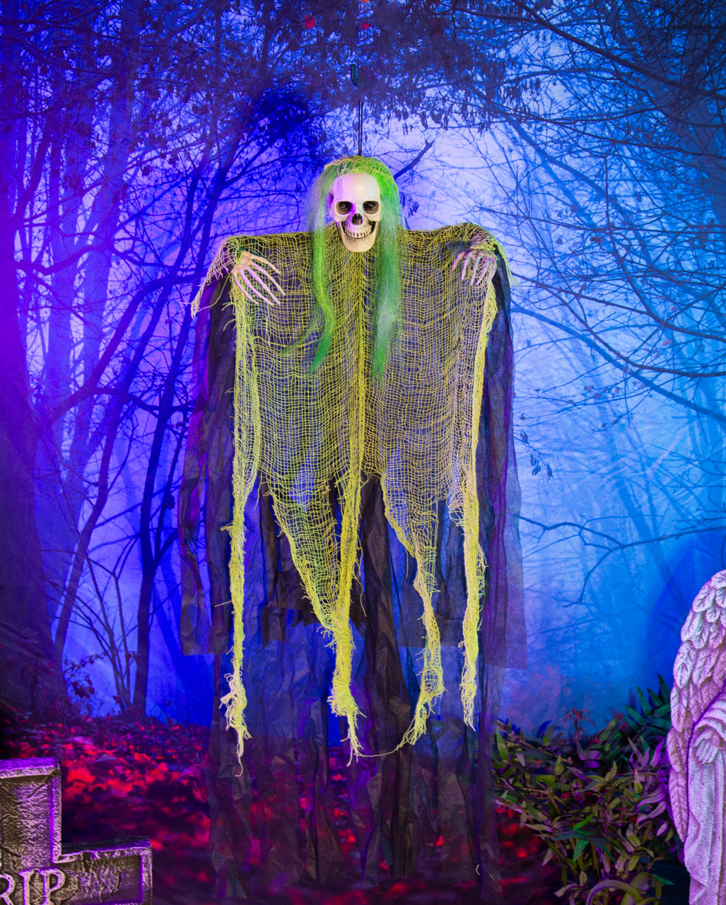 Fetzengeist mit Neongrünen Haaren 110cm