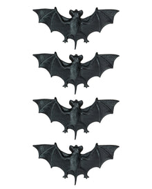 Schwarze Deko Fledermäuse 4 St. 10cm