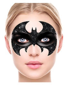 Glitzer Gesichtsaufkleber Fledermaus