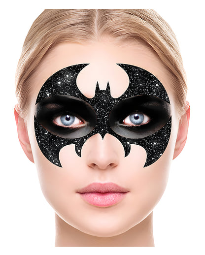 Glitzer Gesichtsaufkleber Fledermaus