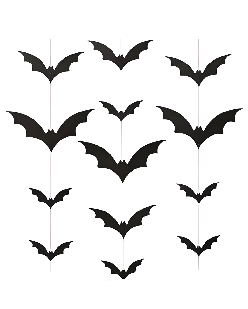 Fledermaus Papier Hängedeko 2m 6 St.