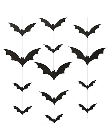Fledermaus Papier Hängedeko 2m 6 St.