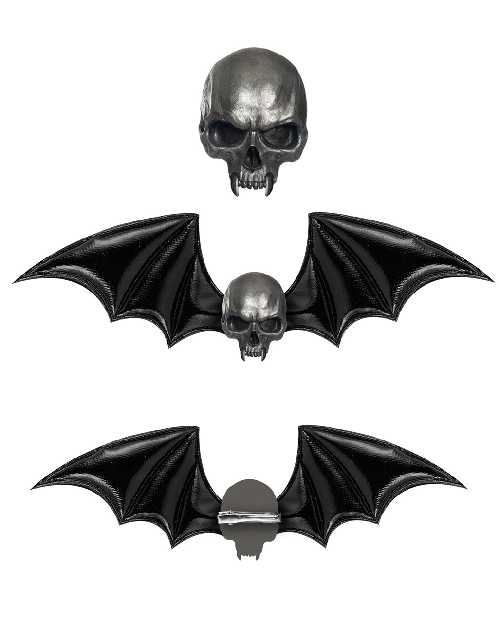 Fledermaus Totenschädel Haarschmuck