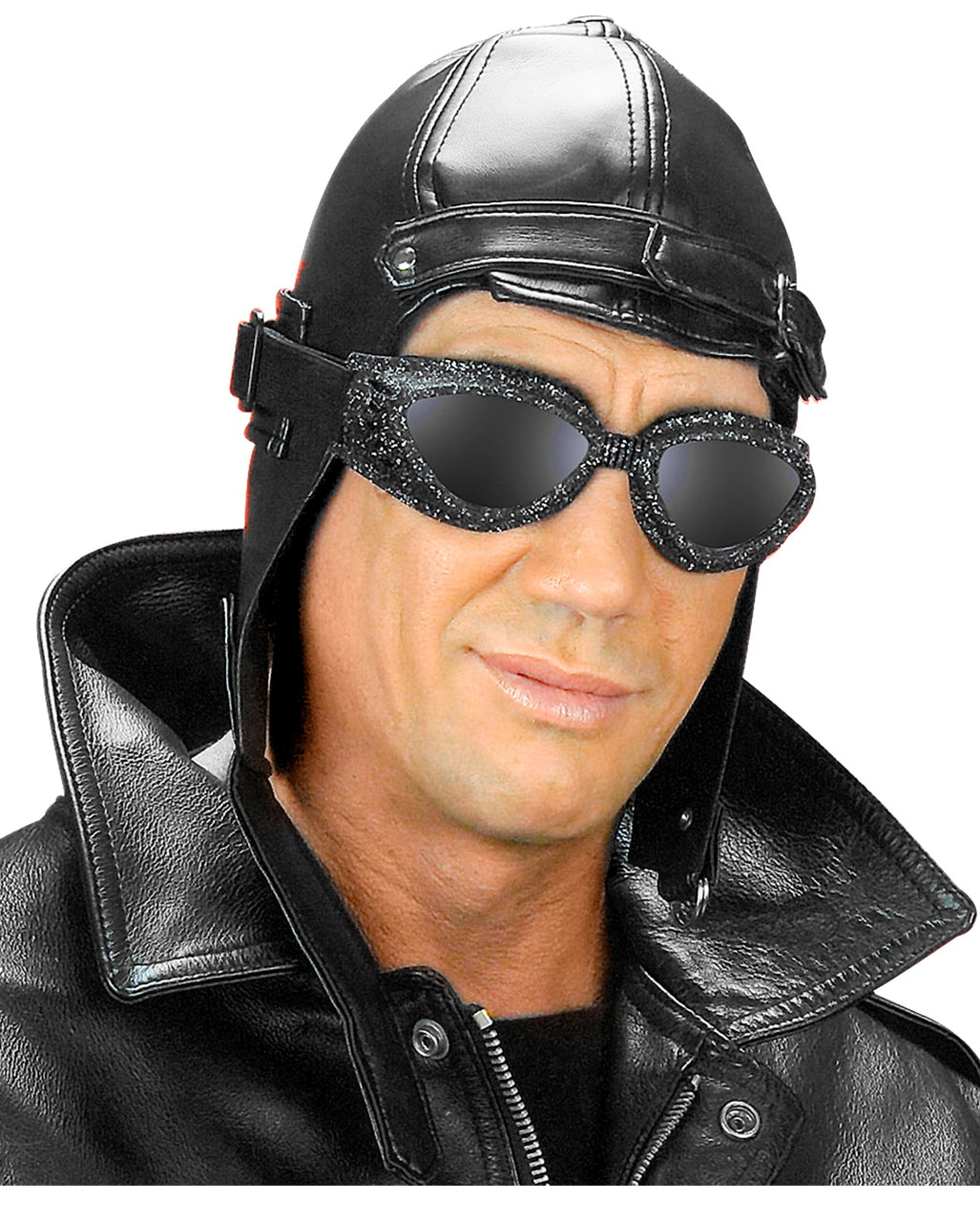 Fliegermütze aus Kunstleder im Retrostyle