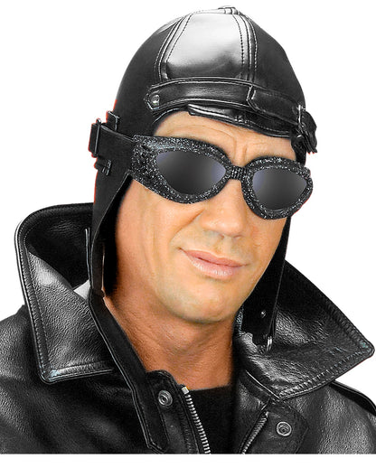 Fliegermütze aus Kunstleder im Retrostyle