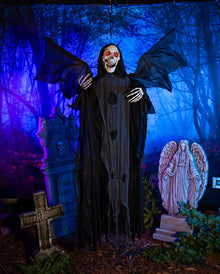 Flügelbewegender Skelett Reaper mit Licht & Ton 153cm