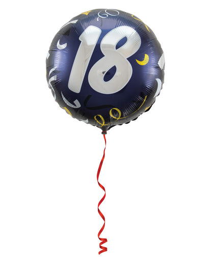 Foil Balloon 18 Black-gold 45cm