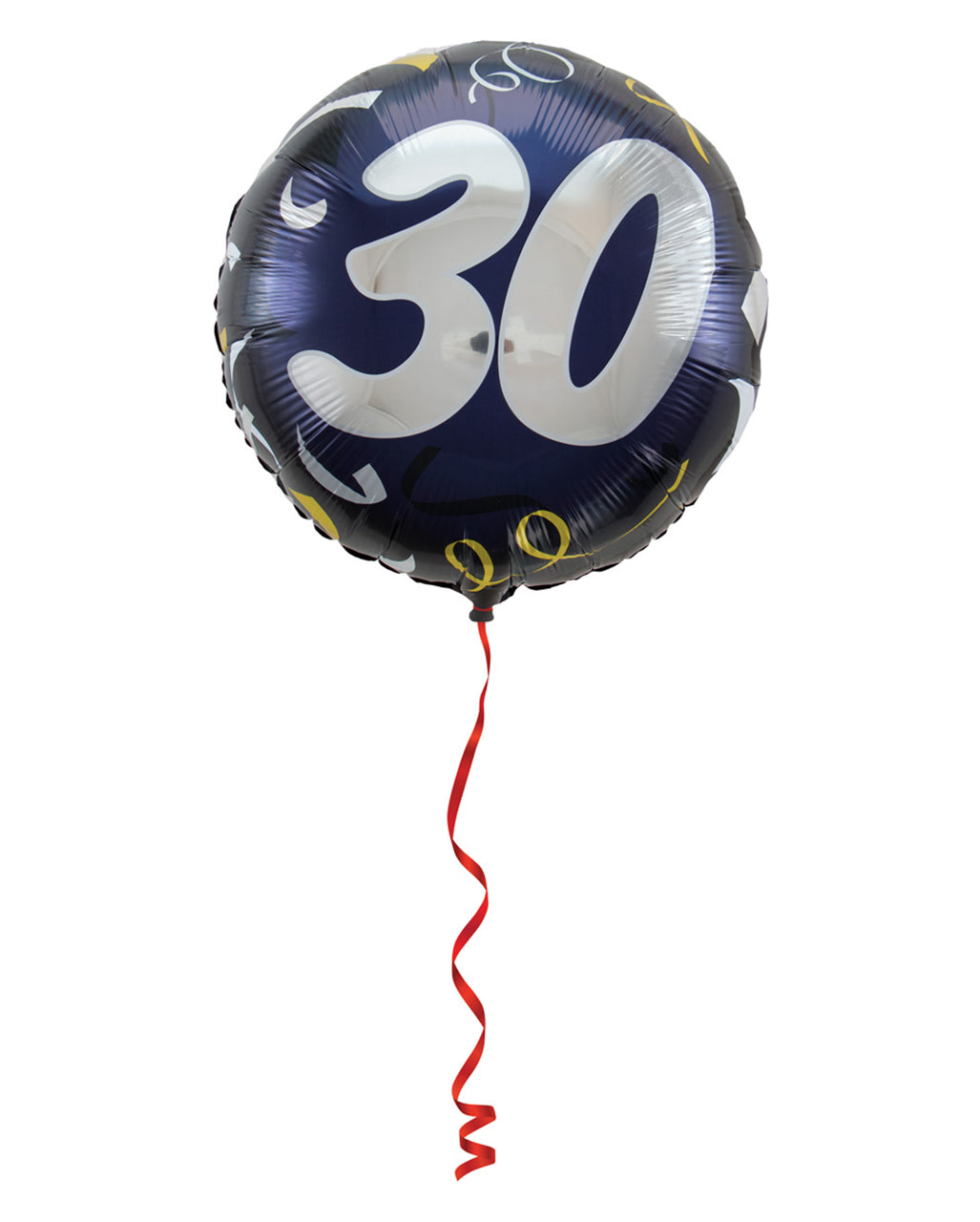 Ballon mit Zahl 30 schwarz-gold 45 cm