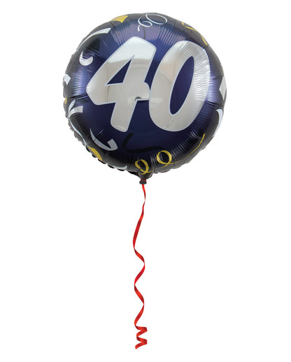 Foil Balloon 40 Black-gold 45cm