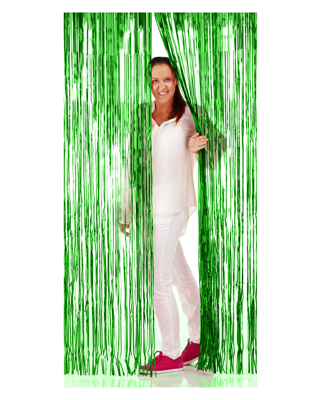Grüner Fransen Vorhang 1x2m