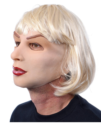 Realistische Frauenmaske mit Kurzhaar