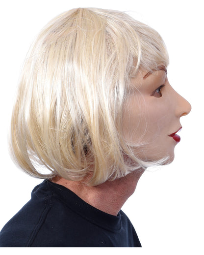 Realistische Frauenmaske mit Kurzhaar