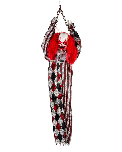 Freaky Horror Clown With Shaking Effect, Light & Sound 155cm