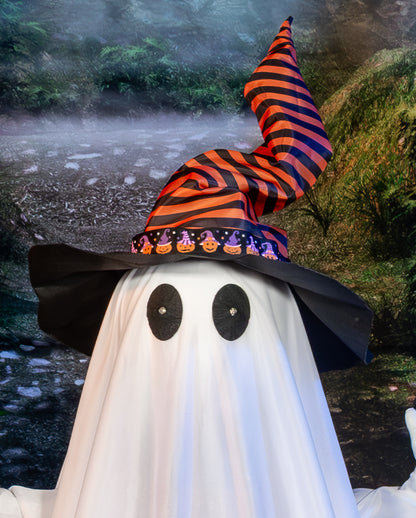 Freches Gespenst mit Hexenhut Halloween Animatronic 80cm